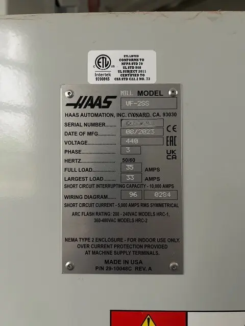 Haas VF 2SS 2